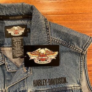 Harley Davidson Authentic Men’s Denim Vest NWT-L